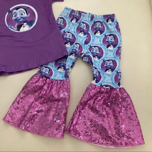 Vampirina Sequin Sparkly Purple pants outfit
